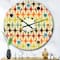 Designart 'Abstract Retro Geometric Pattern V Mid-Century Modern Wall Clock
